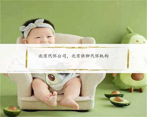 北京代怀公司，北京供卵代怀机构