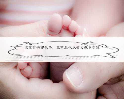 北京有供卵代孕，北京三代试管大概多少钱